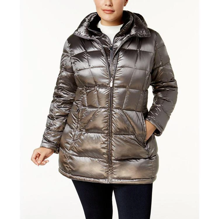 商品Calvin Klein|Plus Size Packable Down Puffer Coat,价格¥898,第2张图片详细描述