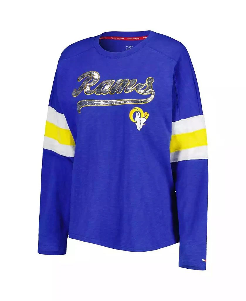 商品Tommy Hilfiger|Women's Royal Los Angeles Rams Justine Long Sleeve Tunic T-shirt,价格¥419,第4张图片详细描述