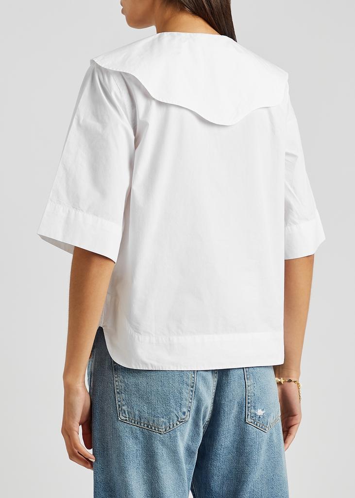 商品Ganni|White cotton-poplin shirt,价格¥999,第5张图片详细描述