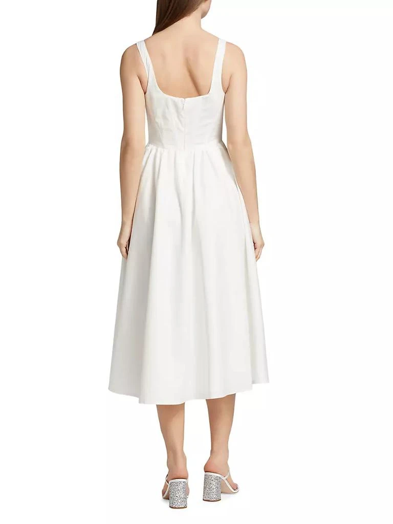 商品Wayf|Stretch Cotton Corset Midi-Dress,价格¥355,第5张图片详细描述