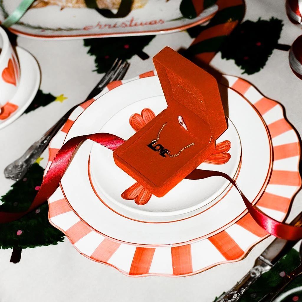 商品Anna + Nina|Candy Cane Scalloped Dinner Plate,价格¥188,第2张图片详细描述