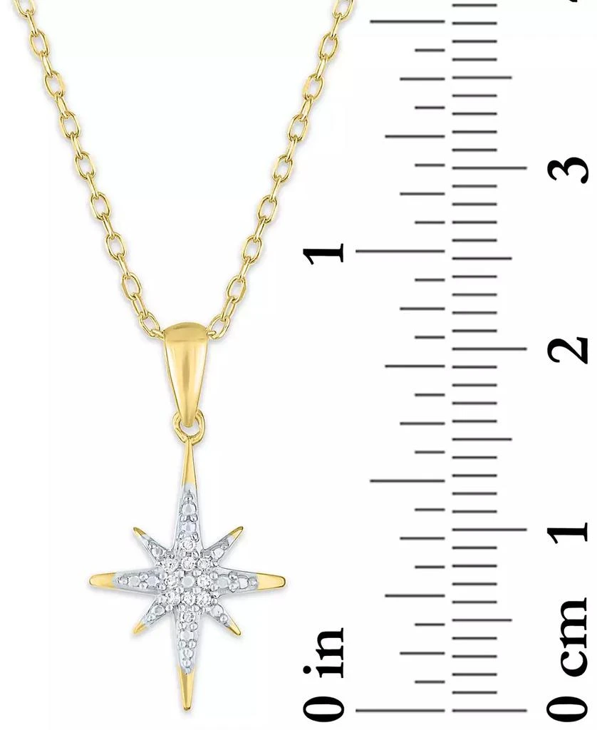 商品Macy's|Diamond Accent Star Pendant Necklace in 14k Gold-Plated Sterling Silver, 16" + 2" extender,价格¥188,第5张图片详细描�述