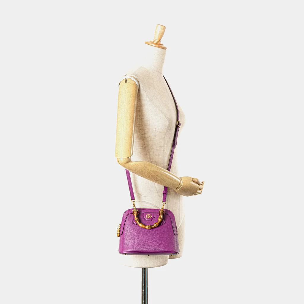 Gucci Purple Mini Dollar Calfskin Bamboo Diana Dome Satchel 商品