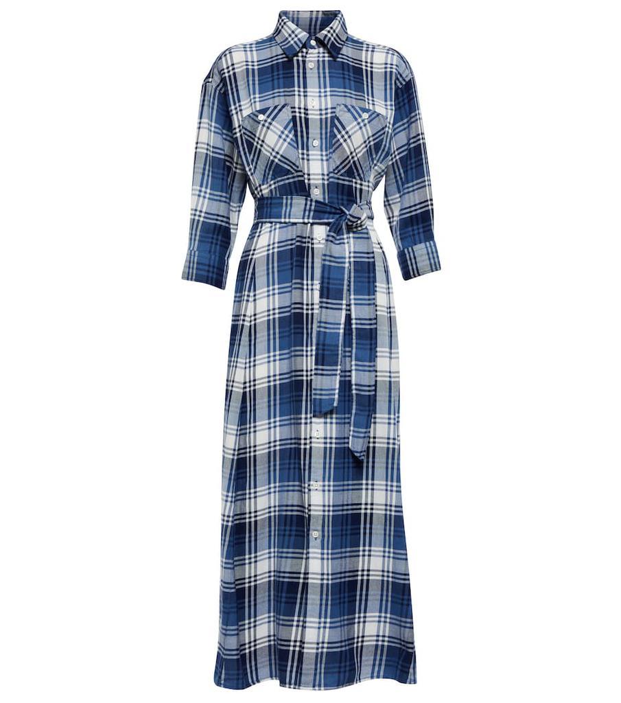 商品Ralph Lauren|格纹法兰绒衬衫式连衣裙,价格¥1603,第1张图片