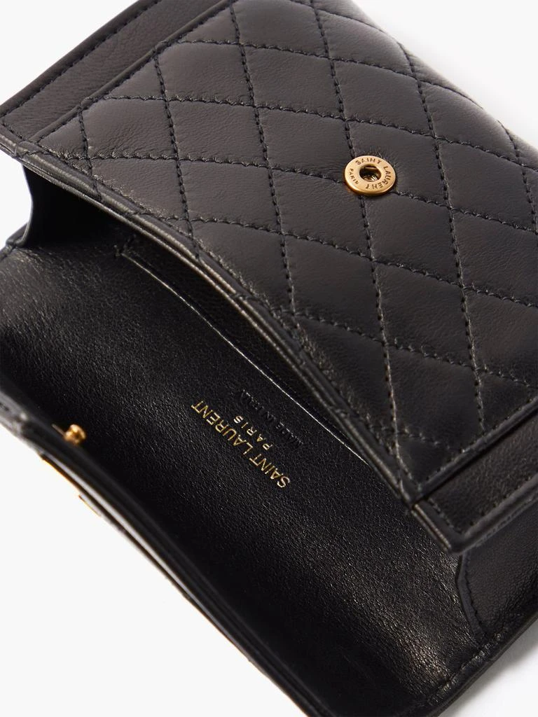 商品Yves Saint Laurent|Gaby YSL-plaque quilted-leather coin purse,价格¥4639,第4张图片详细描述