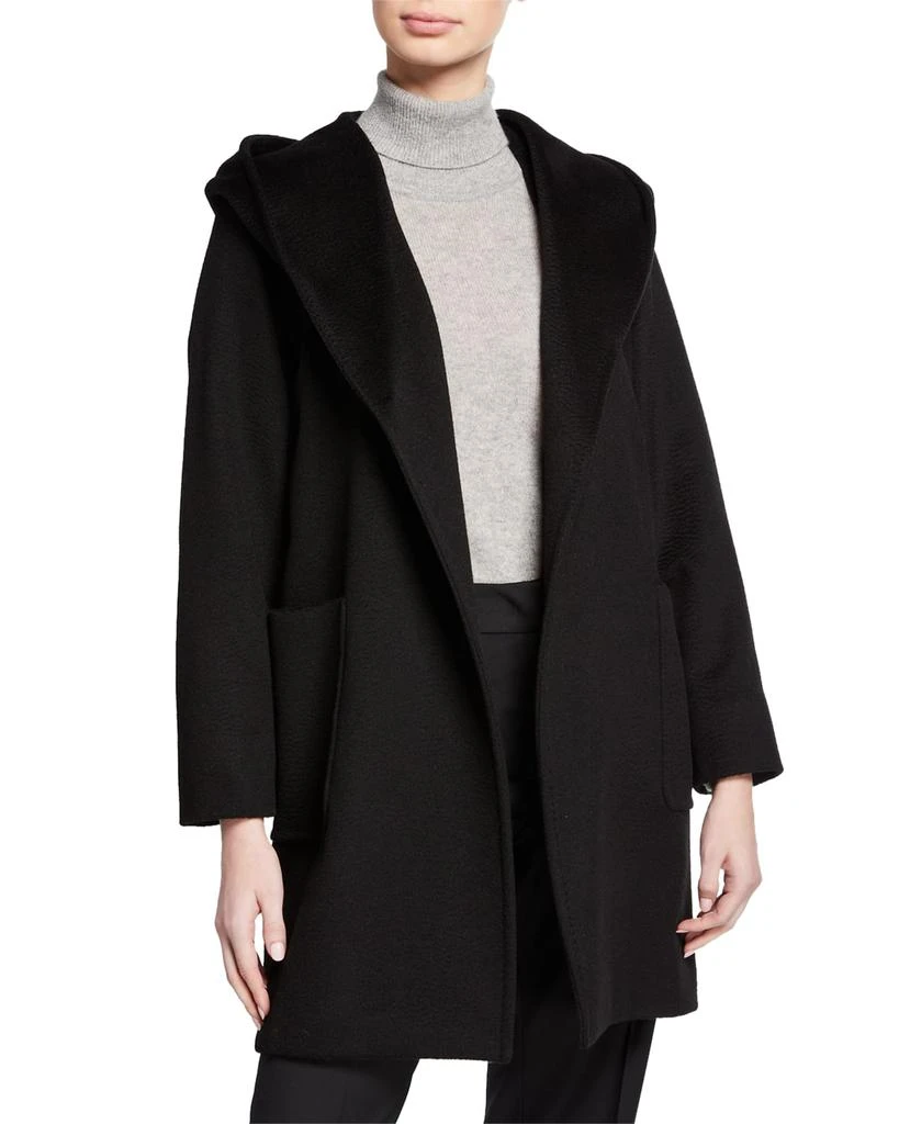 商品Max Mara|Rialto Camel Hair Belted Short Hooded Coat,价格¥24368,第2张图片详细描述