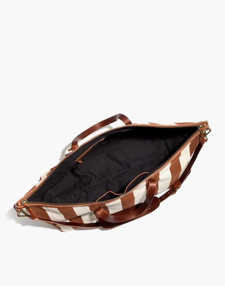 商品Madewell|The Transport Weekender in Striped Canvas,价格¥905,第2张图片详细描述