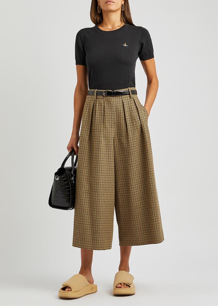 Bea black cotton and cashmere-blend top商品第4张图片规格展示