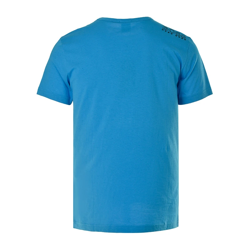 Hugo Boss 雨果博斯 男士宝蓝色纯色款棉质短袖T恤 TEE-181-6415-489 商品