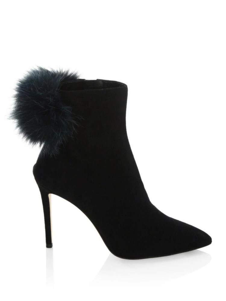 商品Jimmy Choo|Tesler Fur Pom & Suede Booties,价格¥3747,第5张图片详细描述