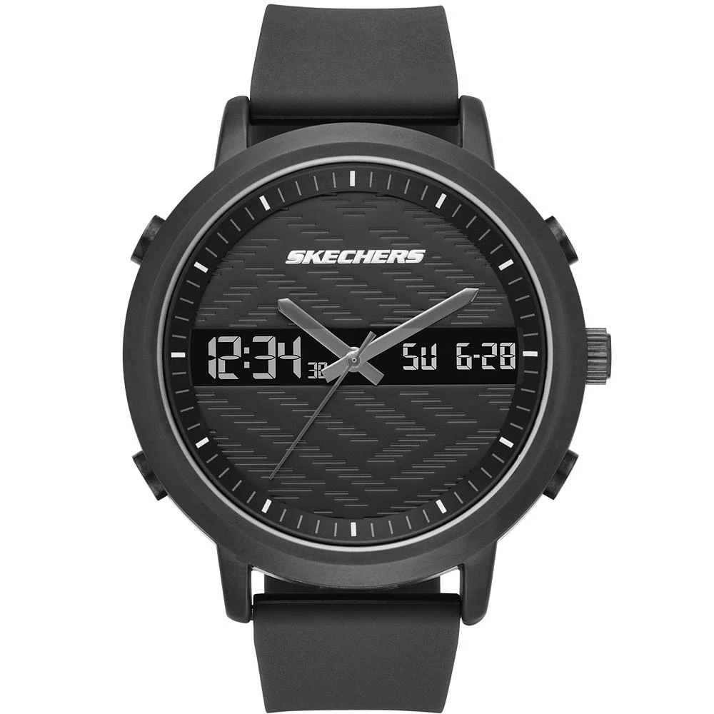 商品SKECHERS|Men's Lawndale Silicone Strap Watch 46.5mm,价格¥377,第1张图片