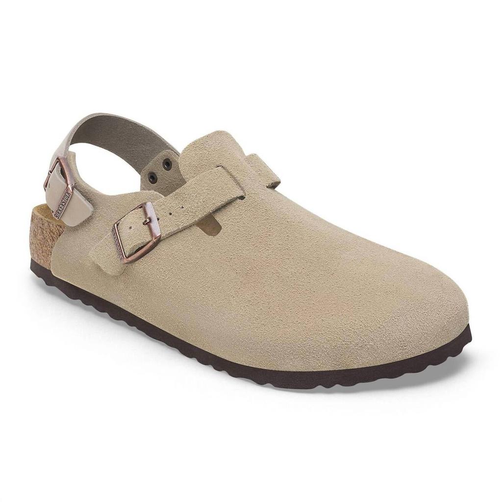 Women's Tokio Ii Suede Clogs In Taupe image 2