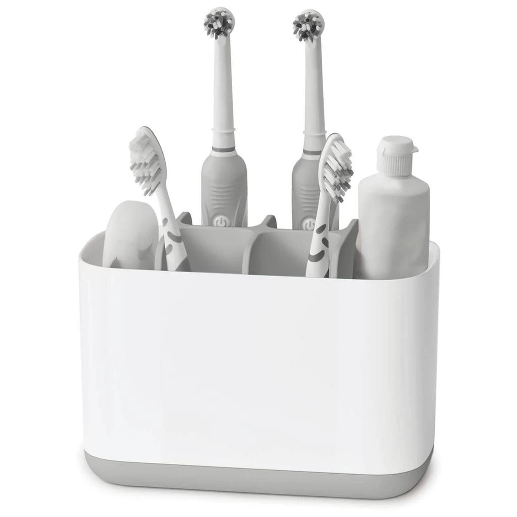 商品Joseph Joseph|Joseph Joseph Easy-Store Toothbrush Caddy Large - White/Grey,价格¥107,第3张图片详细描述