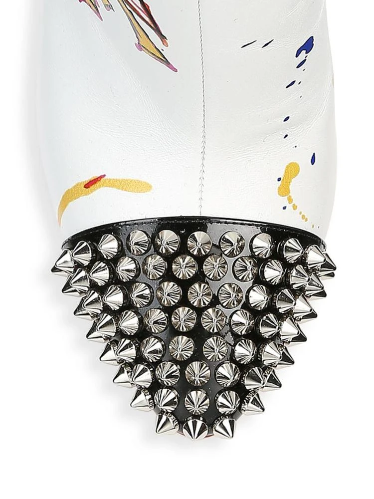 商品Christian Louboutin|Christian Louboutin - Love Is A Boot Spiked Leather Booties,价格¥9749,第3张图片详细描述