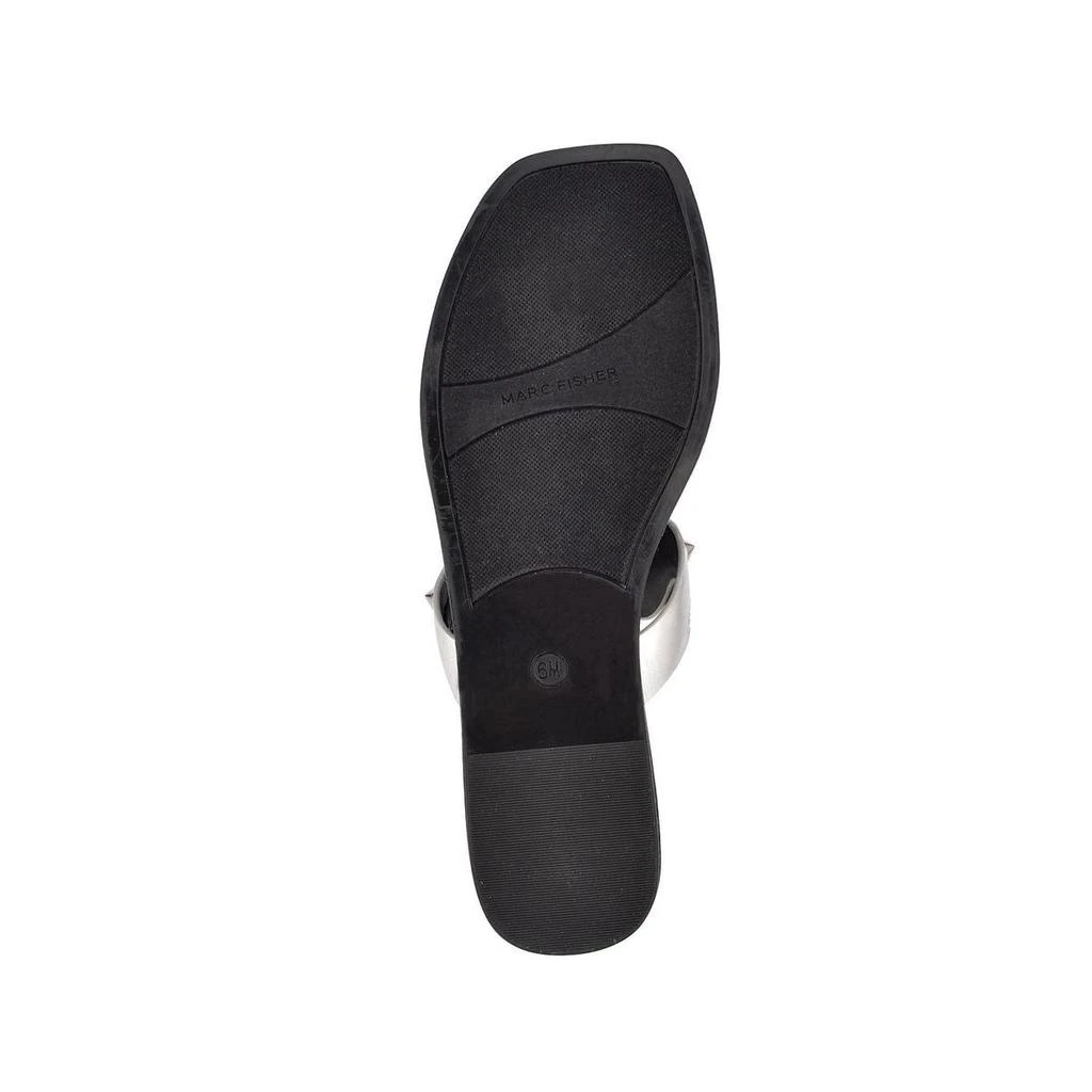 Marc Fisher Womens Bodil Faux Leather Metallic Slide Sandals 商品