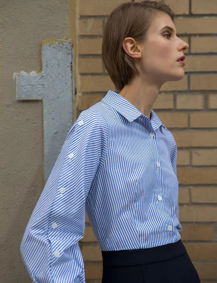 商品Pixie Market|Andy Striped Button Sleeve Dress,价格¥673,第2张图片详细描述
