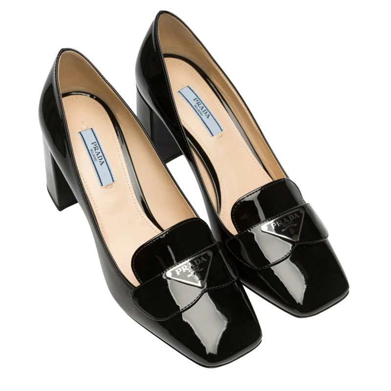 PRADA 女士黑色皮革高跟鞋 1D017M-069-F0002 商品