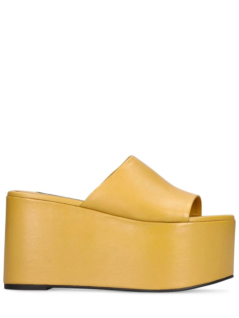 商品Simon Miller|100mm Blackout Leather Platform Wedges,价格¥2110,第1张图片