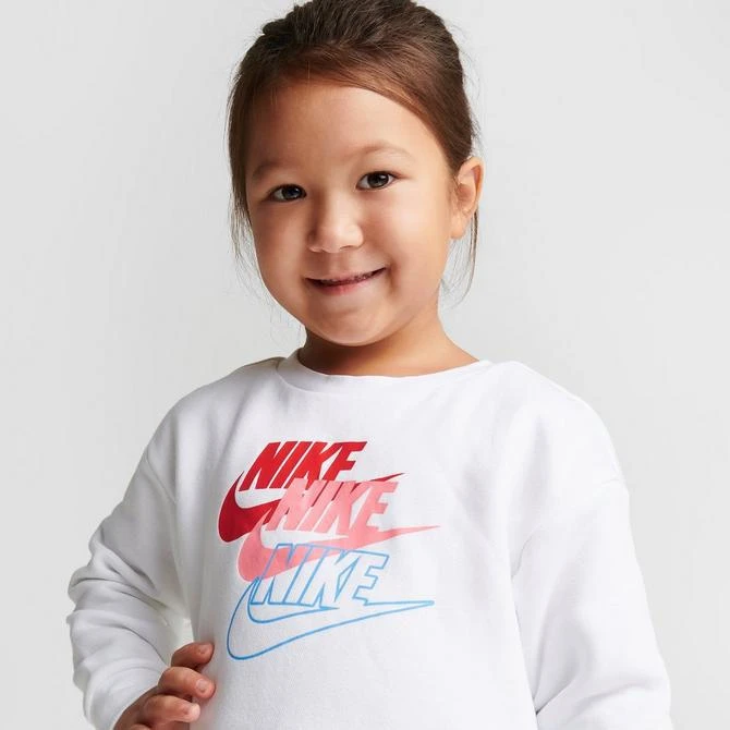 Girls' Toddler Nike Glow Time Crewneck Sweatshirt and Leggings Set 商品