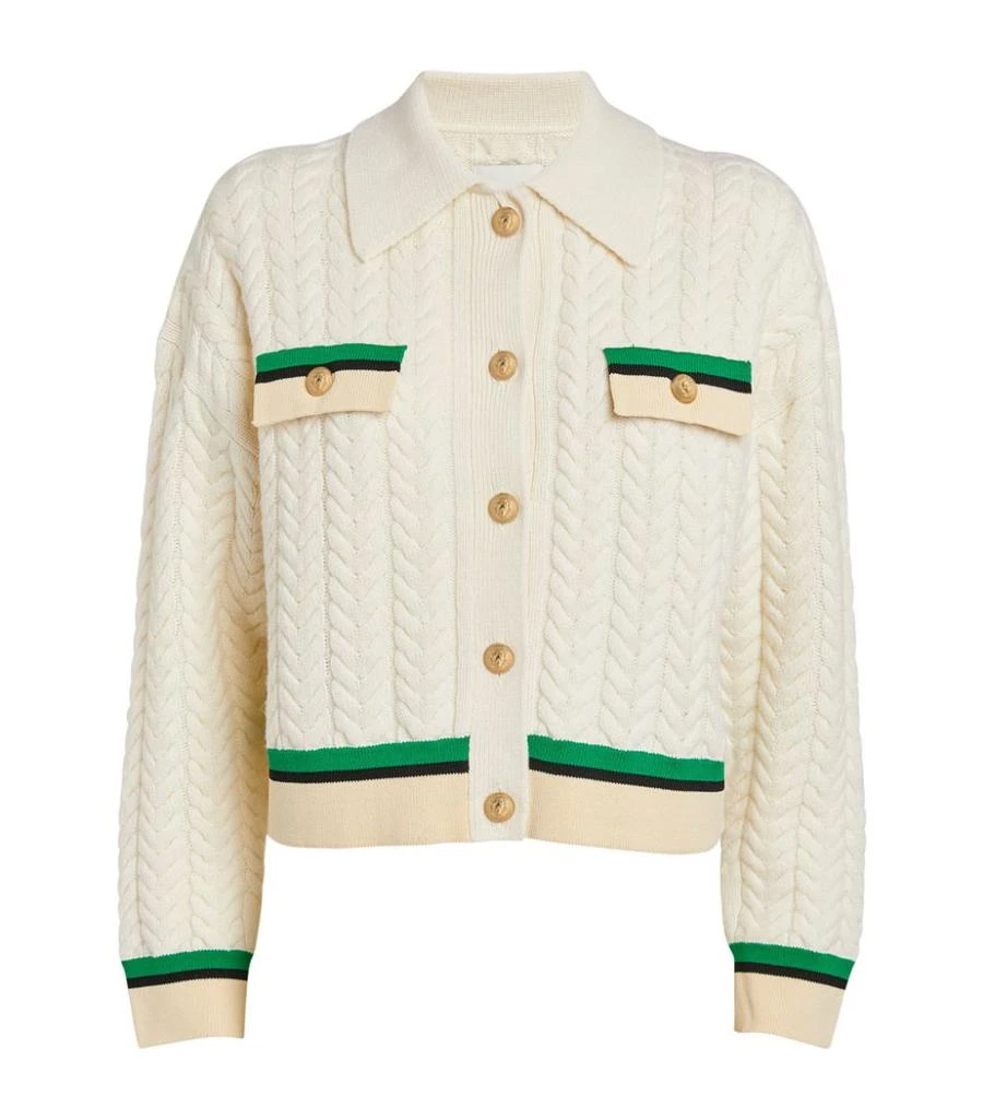 商品Sandro|Striped-Trim Cardigan,价格¥1679,第1张图片