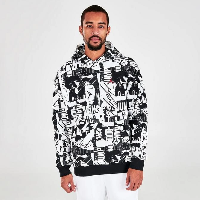 商品Jordan|Men's Jordan Essentials Allover Print Graphic Fleece Hoodie,价格¥373,第1张图片