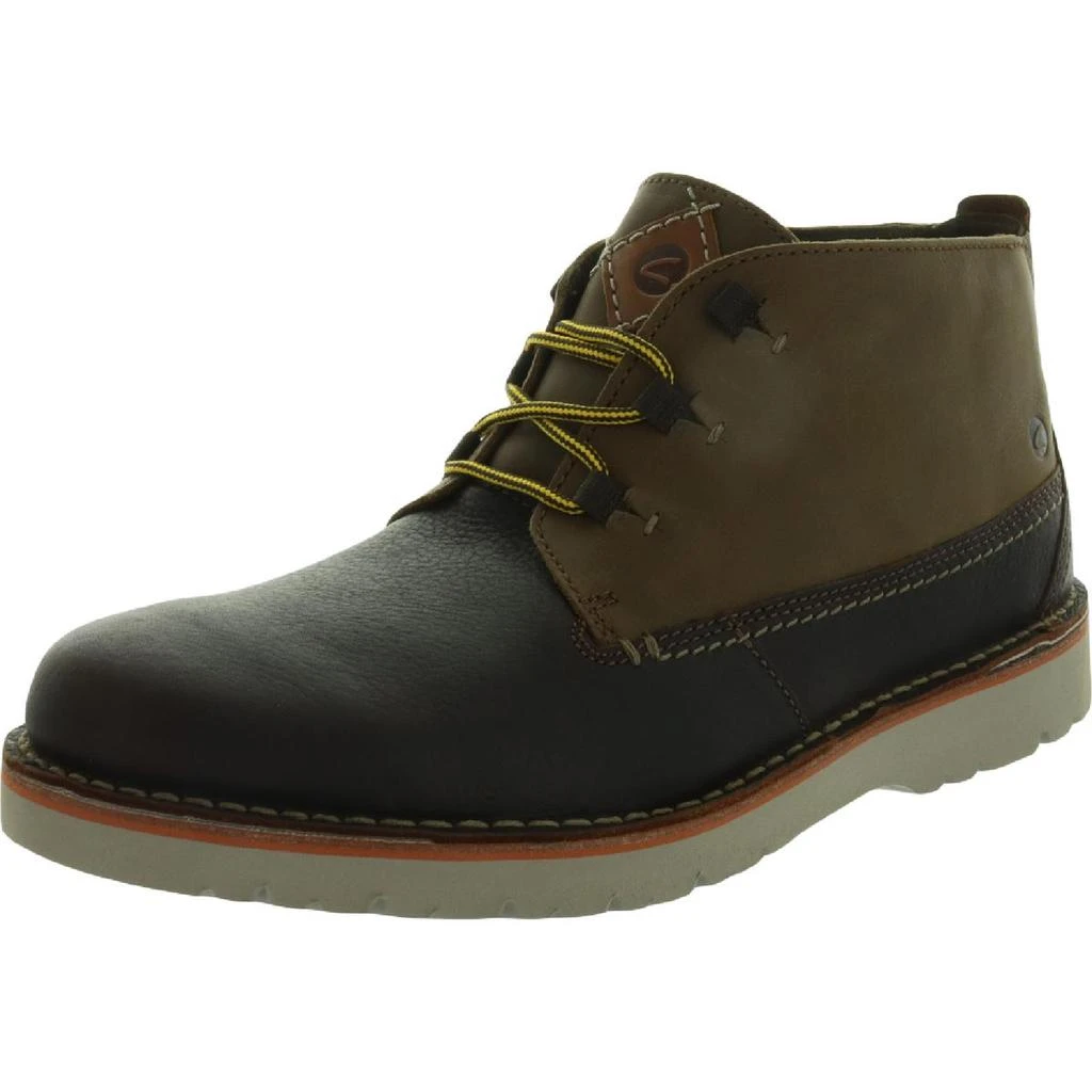 商品Clarks|Clarks Eastford Mid Men's Leather Colorblock Lace-Up Ankle Boots,价格¥253,第2张图片详细描述