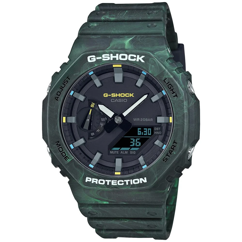 商品G-Shock|Men's Analog Digital Green Resin Strap Watch 45mm,价格¥673,第1张图片