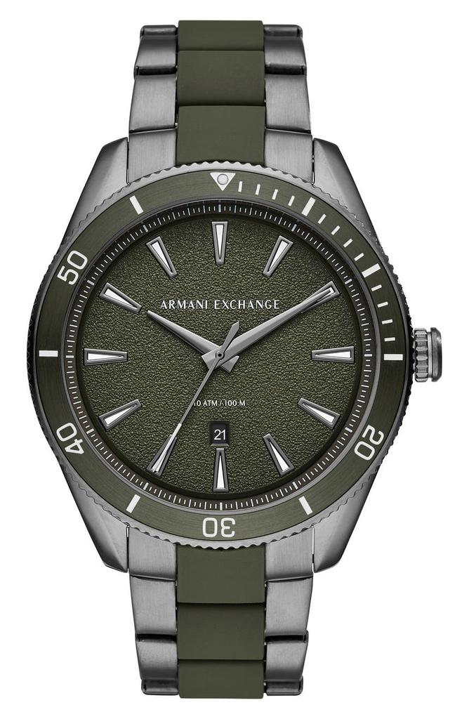 A I X ARMANI EXCHANGE Men's Enzo Two-Tone Bracelet Watch, 44mm商品第1张图片规格展示