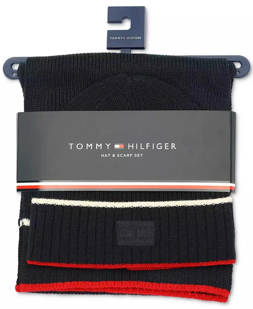 商品Tommy Hilfiger|Men's Tipped Beanie & Scarf Set,价格¥657,第4张图片详细描述