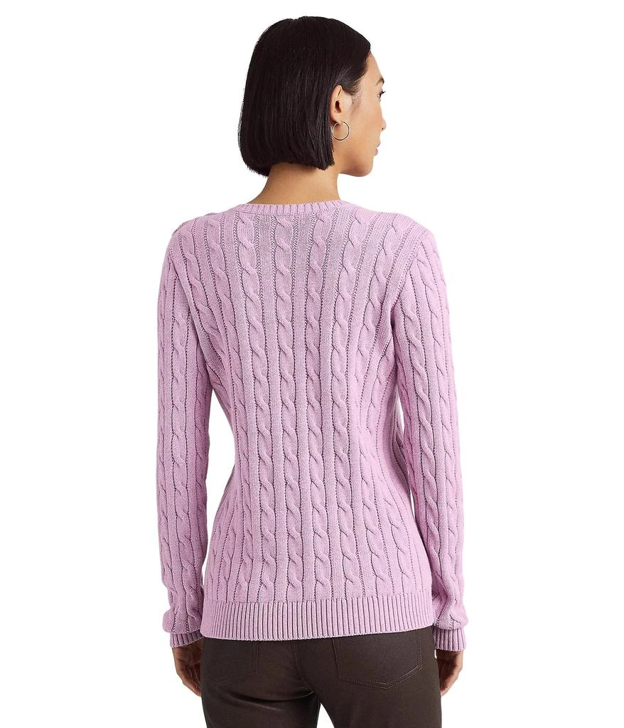 商品Ralph Lauren|Petite Button Trim Cable Knit Sweater,价格¥819,第2张图片详细描述
