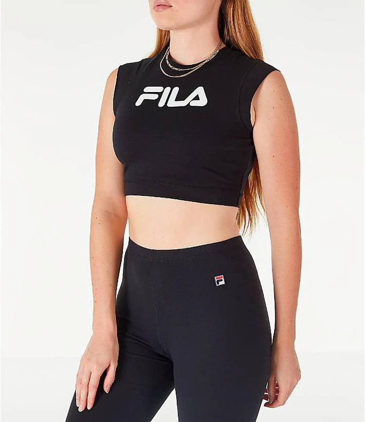 商品Fila|Women's Fila Pia Crop T-Shirt,价格¥75,第4张图片详细描述