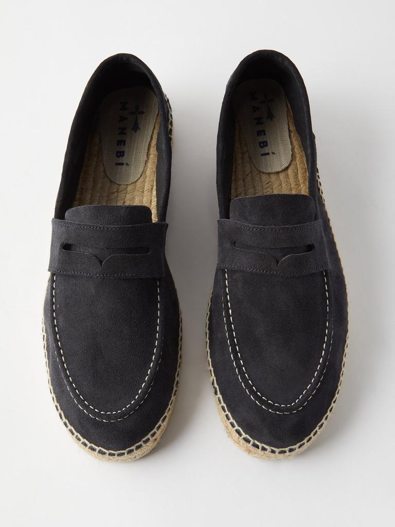 商品MANEBÍ|Logo-debossed suede espadrille loafers,价格¥937,第5张图片详细描述