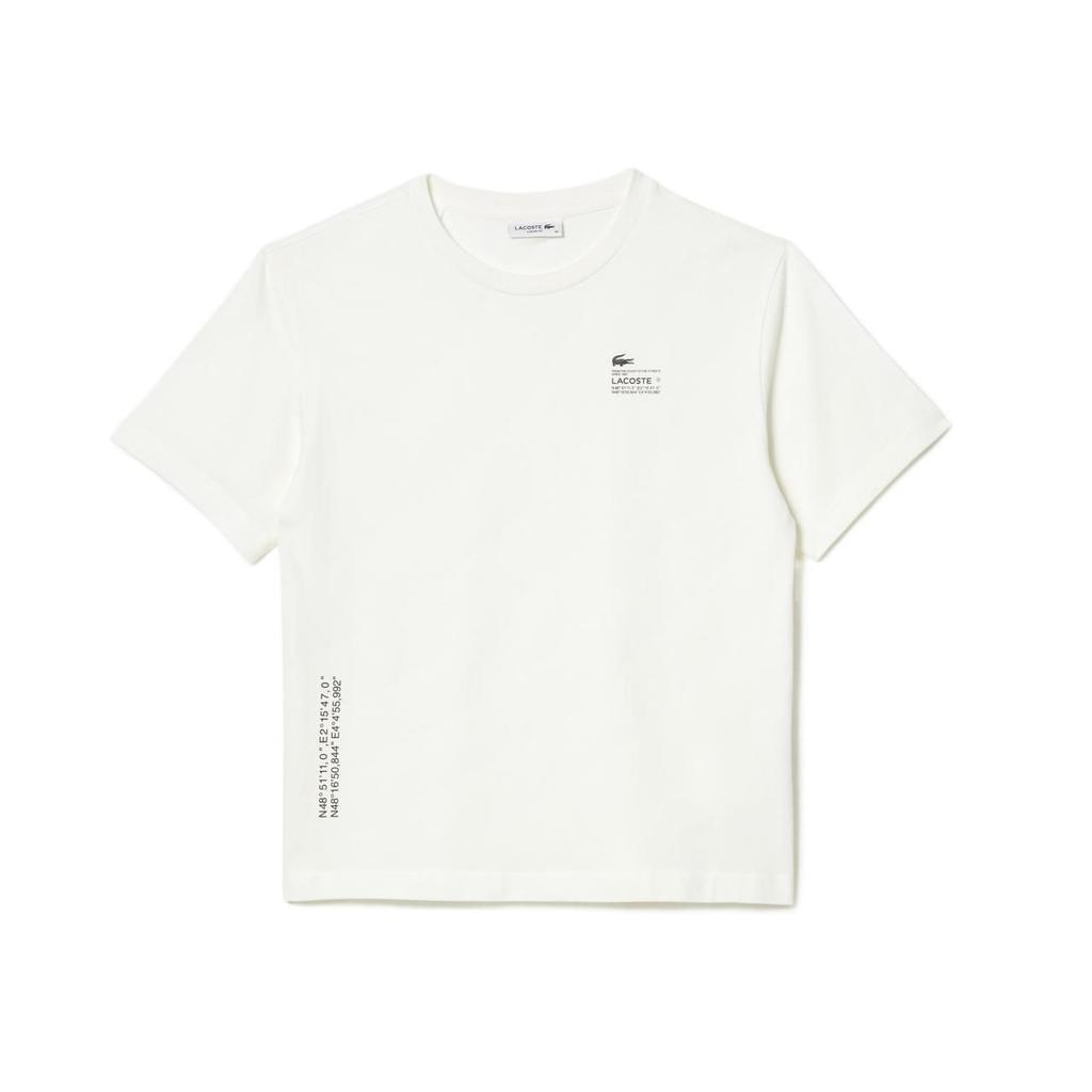 商品Lacoste|Lacoste Womens White Other Materials T-Shirt,价格¥641,第1张图片