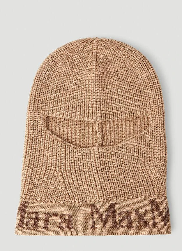 商品Max Mara|Logo Knit Balaclava in Beige,价格¥817,第1张图片