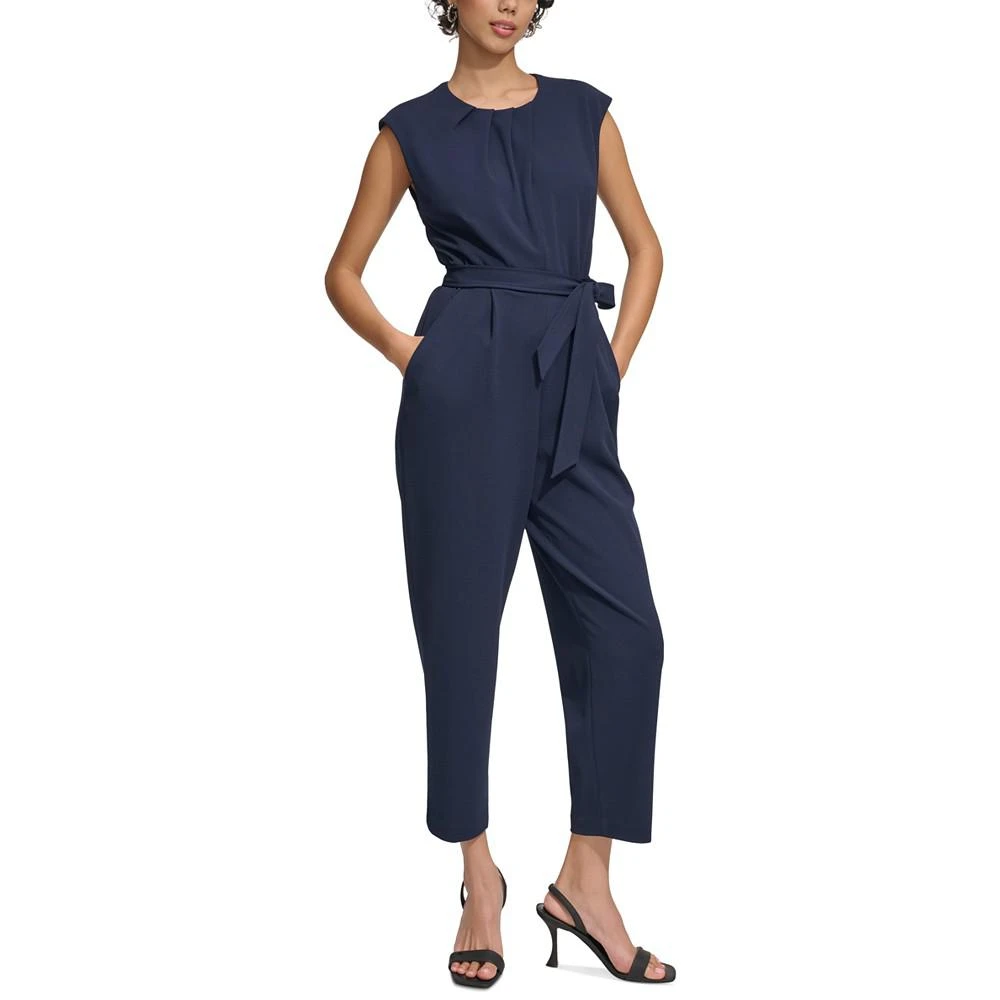 商品Calvin Klein|Women's Sleeveless Tie-Waist Jumpsuit,价格¥1027,第1张图片
