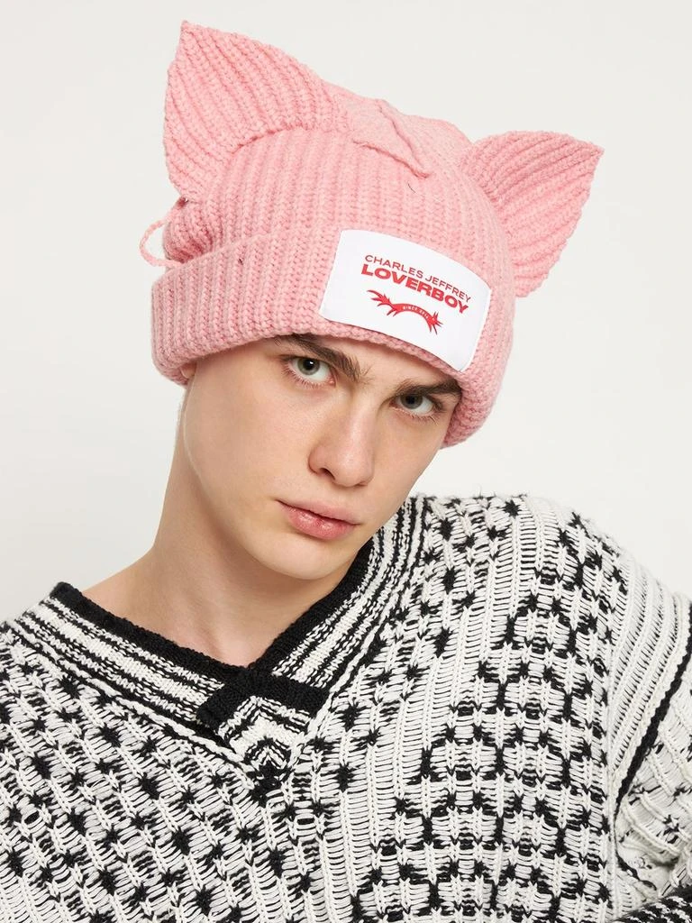 商品Charles Jeffrey Loverboy|Chunky Ears Lambswool Beanie Hat,价格¥1347,第1张图片详细描述