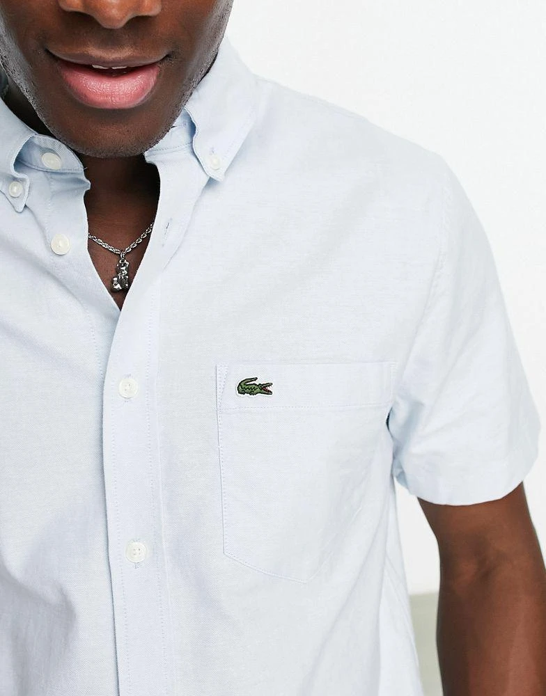 商品Lacoste|Lacoste logo short sleeve shirt in light blue,价格¥462,第4张图片详细描述