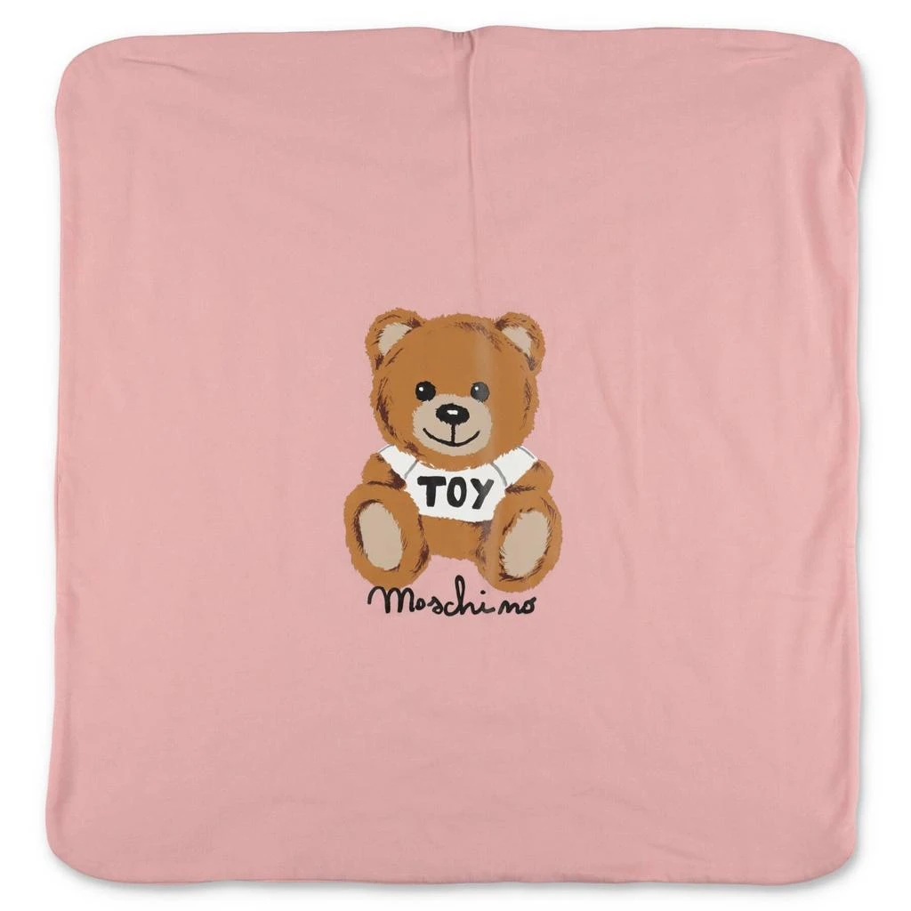 商品Moschino|Moschino Coperta Teddy Bear Rosa In Cotone,价格¥1313,第1张图片
