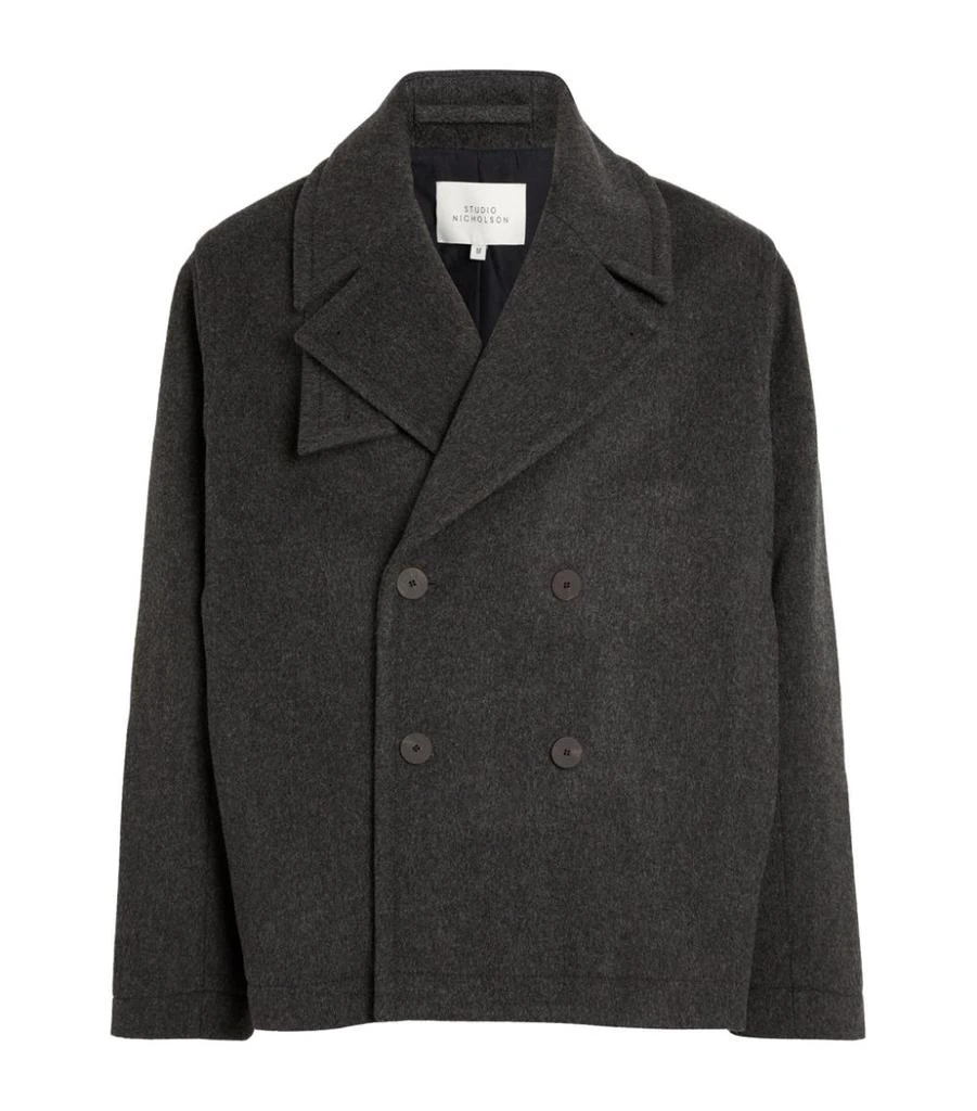 商品Studio Nicholson|Wool-Blend Pea Coat,价格¥4054,第1张图片