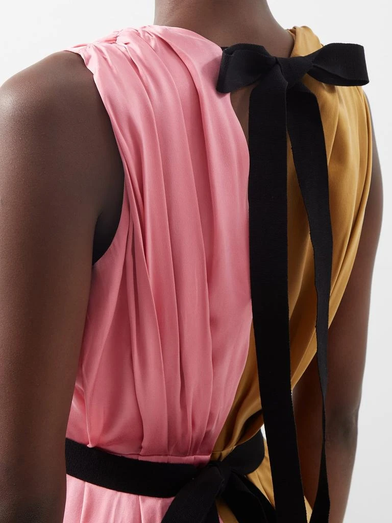 商品ROKSANDA|Aldona colour-blocked silk-satin midi dress,价格¥5772,第4张图片详细描述