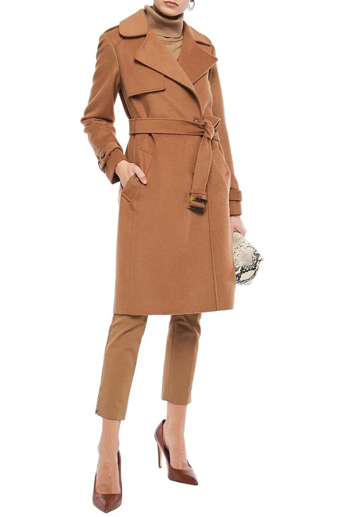 DKNY Belted wool-blend felt coat 2