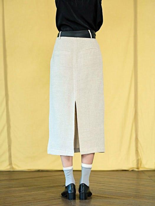商品OUI MAIS NON|Esther Linen Twin-belted Skirts_3 Colors,价格¥1006,第7张图片详细描述