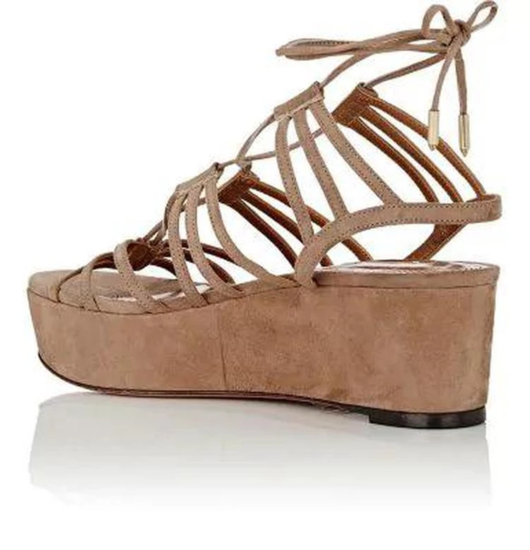 商品Aquazzura|Roma Platform Sandals,价格¥2224,第3张图片详细描述