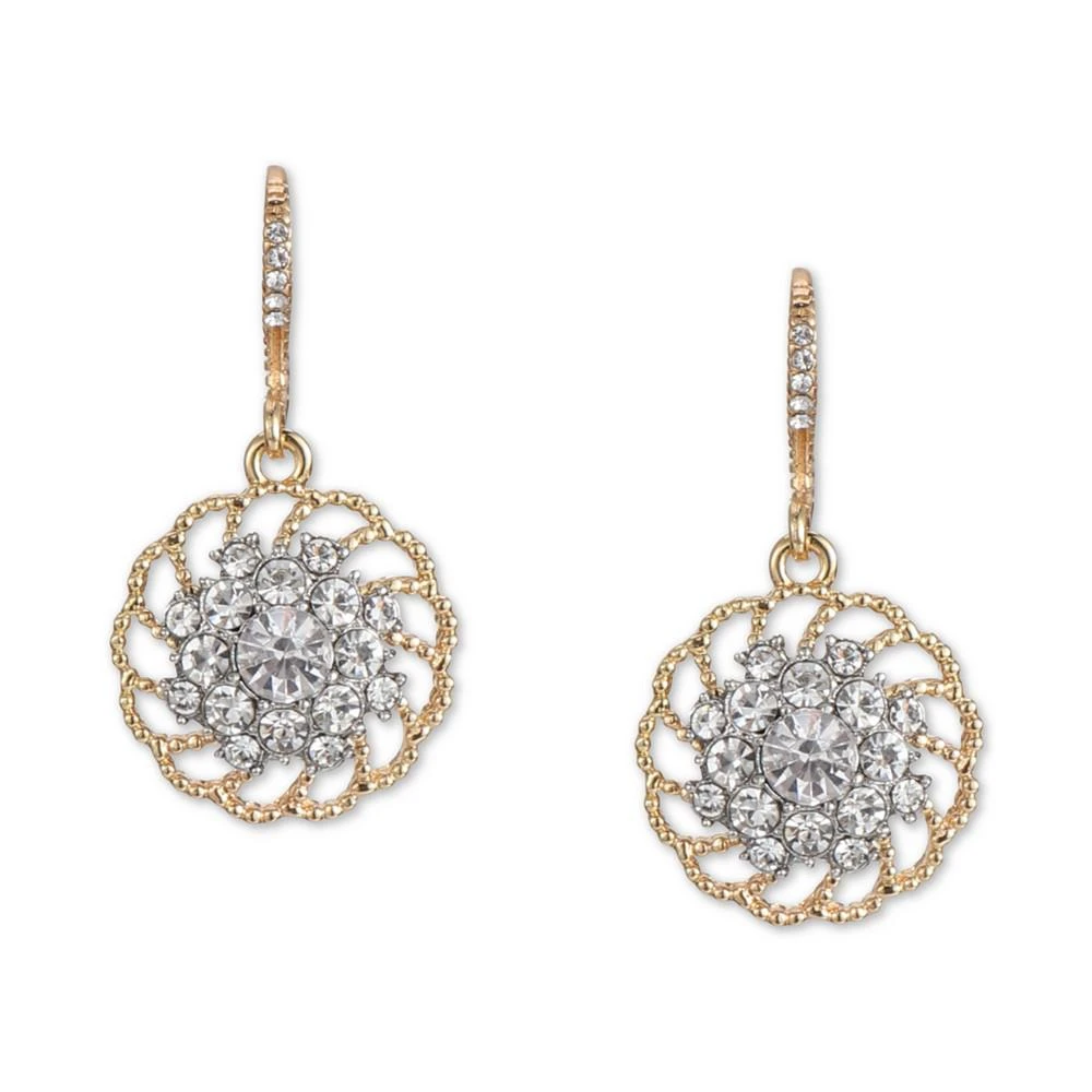 商品Charter Club|Gold-Tone Crystal Cluster Openwork Drop Earrings, Created for Macy's,价格¥56,第1张图片