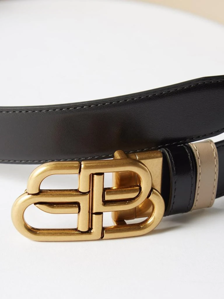 商品Balenciaga|BB-logo reversible leather belt,价格¥3764,第3张图片详细描述