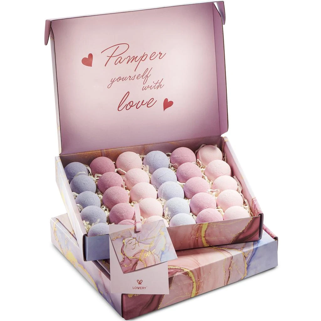 商品Lovery|Bath Bombs Gift Set, 30pc Handmade Spa Body Care Balls in Variety Scents,价格¥257,第4张图片详细描述