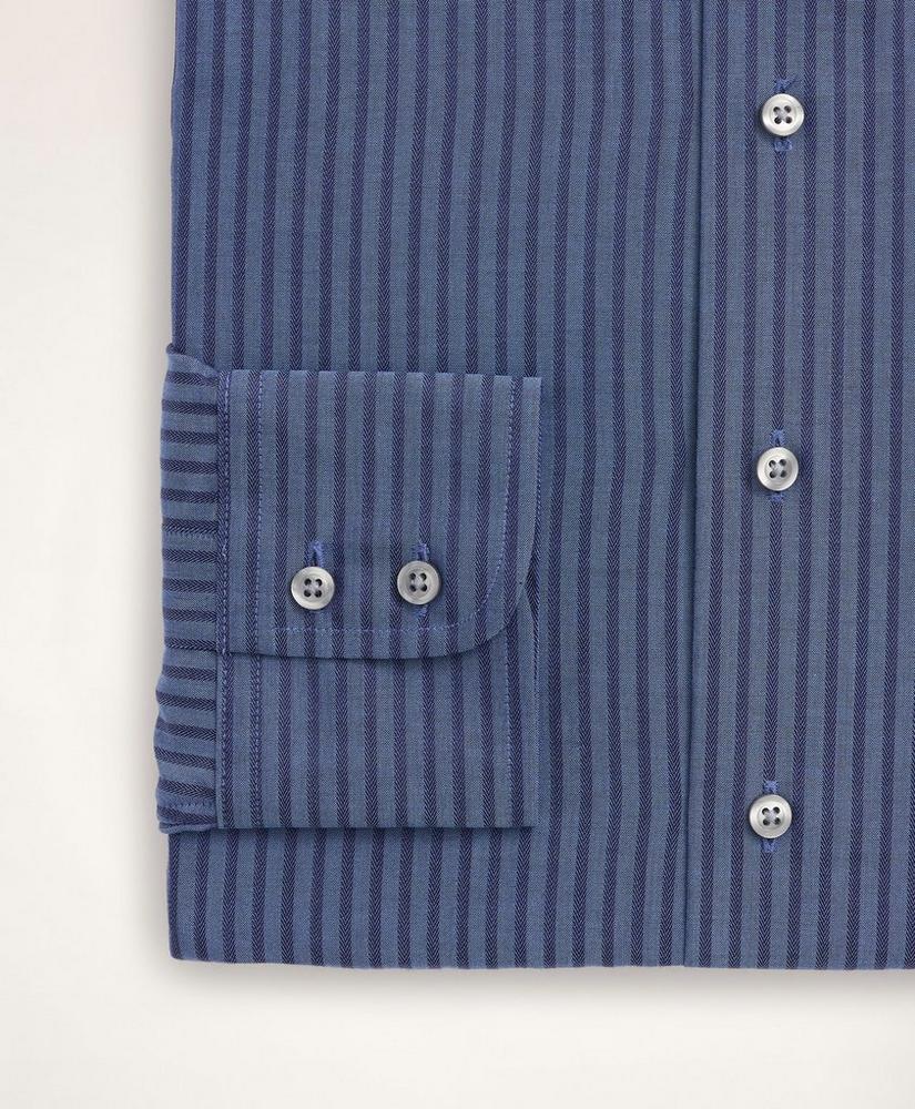 商品Brooks Brothers|Regent Regular-Fit Dress Shirt, Dobby English Collar Stripe,价格¥1095,第6张图片详细描述