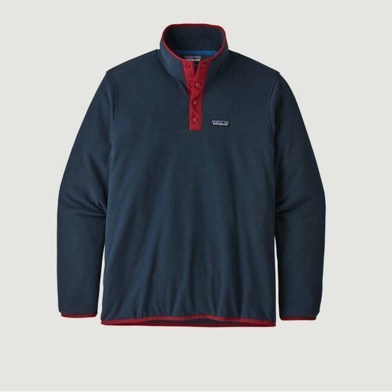 商品Patagonia|Micro D Snap-T fleece sweatshirt New navy with classic red PATAGONIA,价格¥729,第5张图片详细描述
