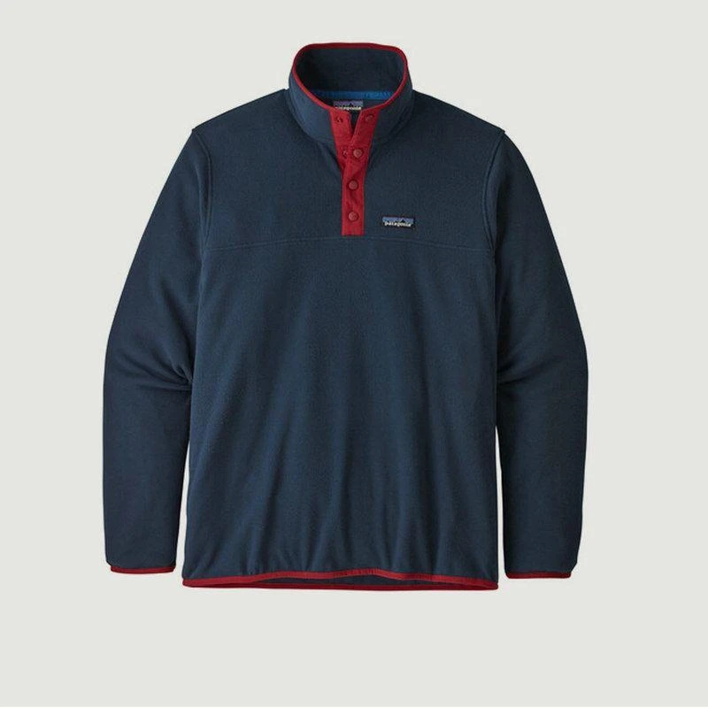 商品Patagonia|Micro D Snap-T fleece sweatshirt New navy with classic red PATAGONIA,价格¥375,第5张图片详细描述