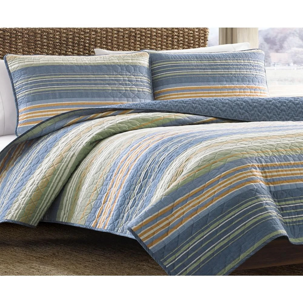 商品Eddie Bauer|Yakima Valley Stripe Persimmon Reversible 2-Piece Twin Quilt Set,价格¥1021,第2张图片详细描述